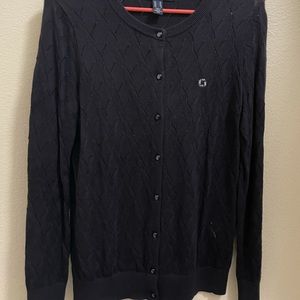 Chase Uniform Cardigan navy with diamond pattern